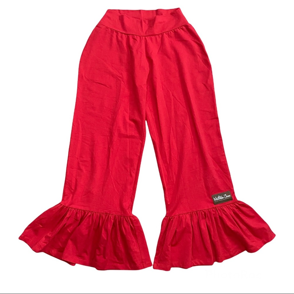 NWT Matilda Jane Red Ruffle Pants
